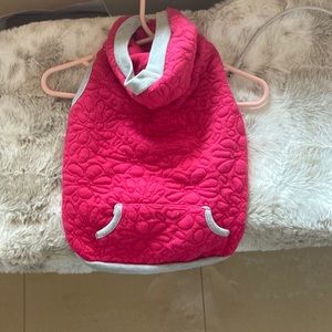 Small dog pink hoodie